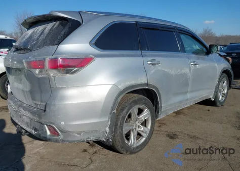 2014 Toyota Highlander Limited V6 z USA, uszkodzony, nr VIN 5TDDKRFH1ES030822
